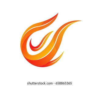 Modern Flaming Fire Logo