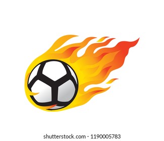 Football Soccer Fire Flame Symbol Stock Vector (royalty Free 