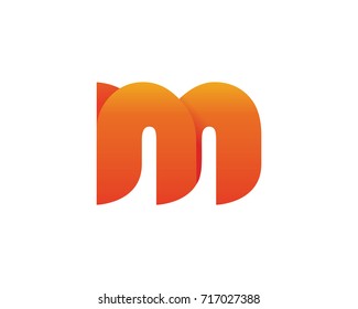 Modern Flaming Passionate Round Corporate M Letter Logo Symbol 