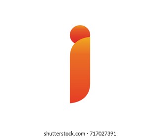 Modern Flaming Passionate Round Corporate I Letter Logo Symbol 