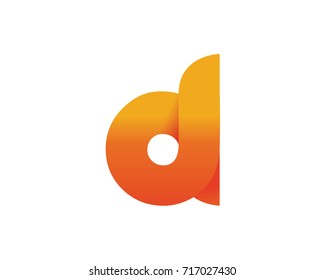 Modern Flaming Passionate Round Corporate D Letter Logo Symbol 