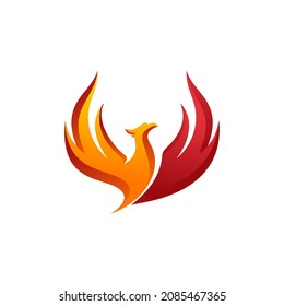 Modern Flaming Phoenix Logo Designs Template Stock Vector (Royalty Free ...