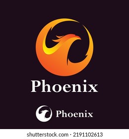 Modern Flaming Phoenix Logo designs template vector illustration