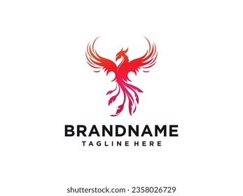 Modern Flaming Phoenix Logo Designs Vorlage Vektorgrafik