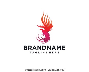 Modern Flaming Phoenix Logo designs template vector illustration