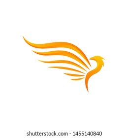 Modern Flaming Phoenix Logo Symbol