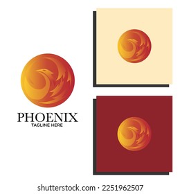 Ilustración vectorial de la plantilla del logotipo de Phoenix Flaming moderno