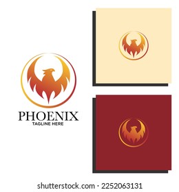 Ilustración vectorial de la plantilla del logotipo de Phoenix Flaming moderno