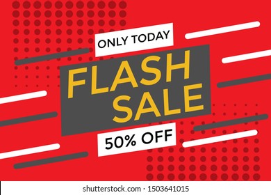 Modern Flash Sale Banner and Poster for Business Template Background vector.