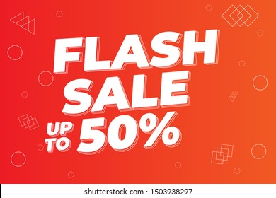 Modern Flash Sale Banner and Poster for Business template and Social Media Background Vector.