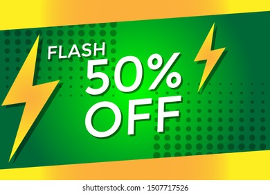 Modern Flash Sale Banner and Poster Background vector.