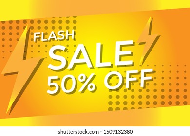 Modern Flash Sale Banner and Poster Background vector.