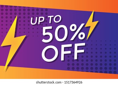 Modern Flash Sale Banner and Poster Background Vector. Editable Text and Color.
