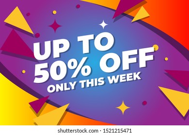 Modern Flash Sale Banner and Poster Background Vector. Editable Text and Color.