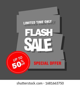 Modern Flash Sale Banner and Poster for social media use template vector background