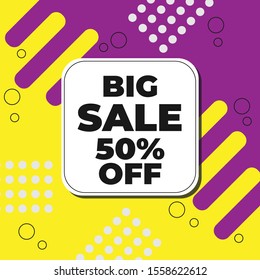 Modern Flash sale discount banner and poster social media template promotion. EPS 10 Vector Illustration Background.