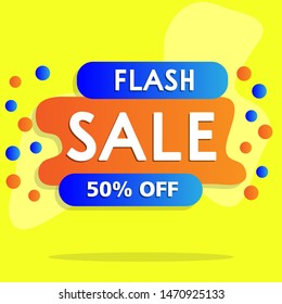 Modern Flash sale for mobile use. Sale banner and poster template design, Flash sale special offer set. Use for Social Media, Website, Banner, Poster, Flyer, Gift Card and Smartphone Template design. 