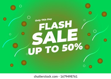 Modern Flash sale poster or flyer design Gradient shapes composition.