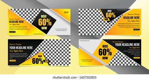 modern flash web banner promotion design template  