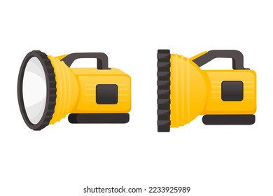 Modern flashlight emergency lamp vector illustration isolated on white background