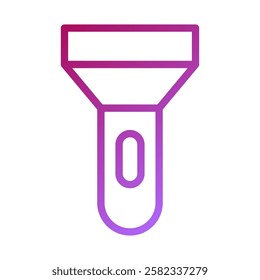 Modern Flashlight Icon in Gradient Color Style