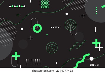 Moderner abstrakter, flacher Hintergrund mit geometrischen Formen