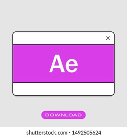 adobe after effects icon free download png and vector adobe after effects icon free