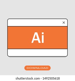 Modern Flat Adobe Illustrator Effects Card Icon