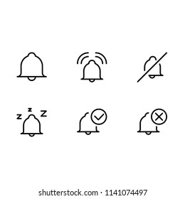 Modern flat alarm icon set
