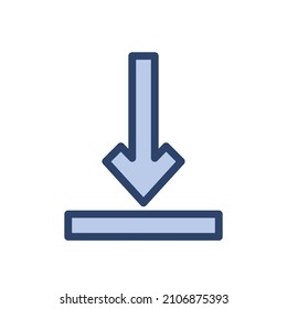 Modern flat align bottom symbol icon