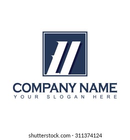 Modern and flat alphabetical logo design in vector on white background of U
