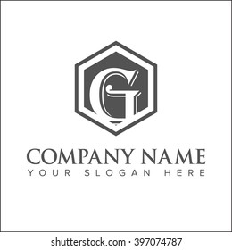Modern and flat alphabetical logo design in vector on white background of G
