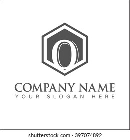 Modern and flat alphabetical logo design in vector on white background of O