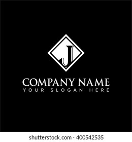 Modern and flat alphabetical logo design in vector on white background of J