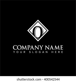 Modern and flat alphabetical logo design in vector on white background of O