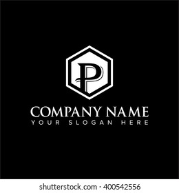 Modern and flat alphabetical logo design in vector on white background of P