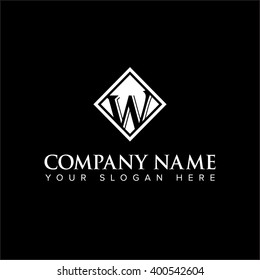 Modern and flat alphabetical logo design in vector on white background of W