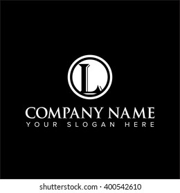 Modern and flat alphabetical logo design in vector on white background of L