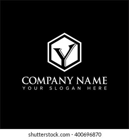 Modern and flat alphabetical logo design in vector on white background of Y