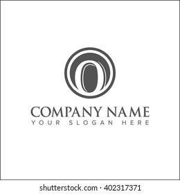Modern and flat alphabetical logo design inl vector on white background of O