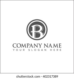 Modern and flat alphabetical logo design inl vector on white background of B