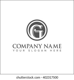 Modern and flat alphabetical logo design inl vector on white background of G