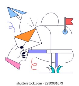 Modern flat animated design of analytic research 