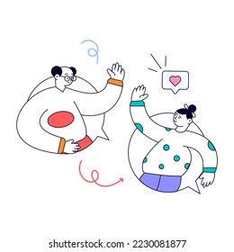 Modern flat animated design of analytic research 