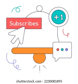 Modern flat animated design of analytic research 