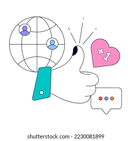 Modern flat animated design of analytic research 