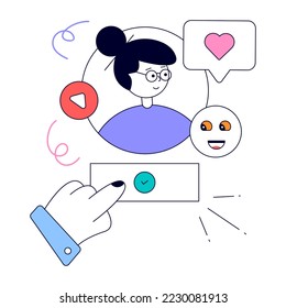 Modern flat animated design of analytic research 