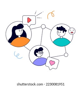 Modern flat animated design of analytic research 