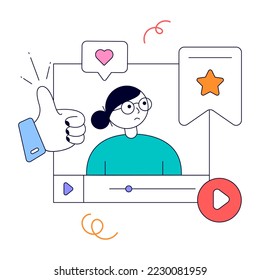 Modern flat animated design of analytic research 