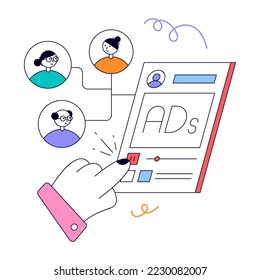 Modern flat animated design of analytic research 
